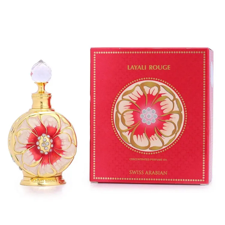 Swiss Arabian Layali Rouge concentrated perfume oil bottle